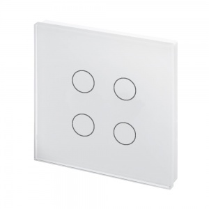 Crystal PG Touch Light Switch 4 Gang White